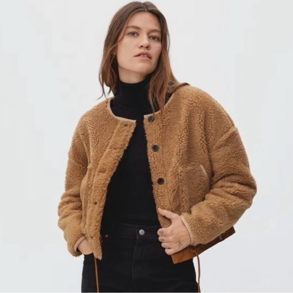 Everlane renew teddy fleece liner jacket